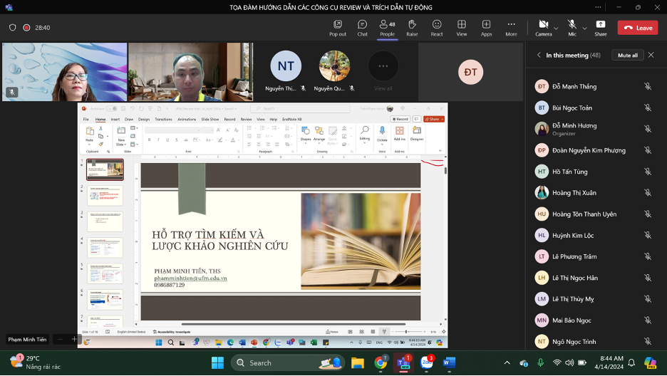 SEMINAR GUIDANCE ON LITERATURE-REVIEW TOOLS AND AUTOMATIC CITATION FOR MASTER’S COHORT K19